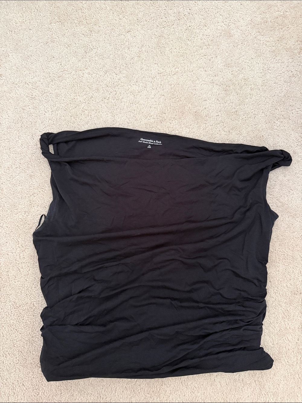 Abercrombie & Fitch Black Women's Off-Shoulder Tank Top